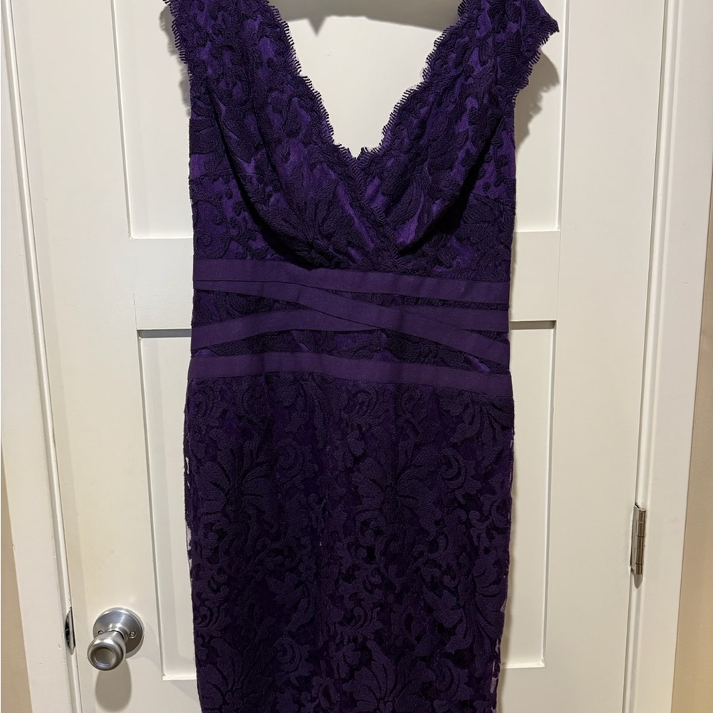Tadashi Shoji Deep Purple Backless Dress